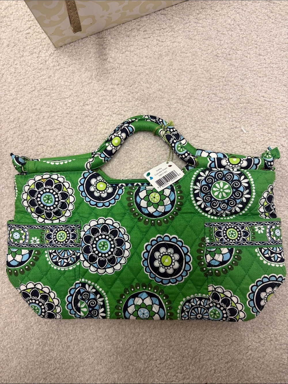 Vera Bradley Green Quilted Medallion Tote